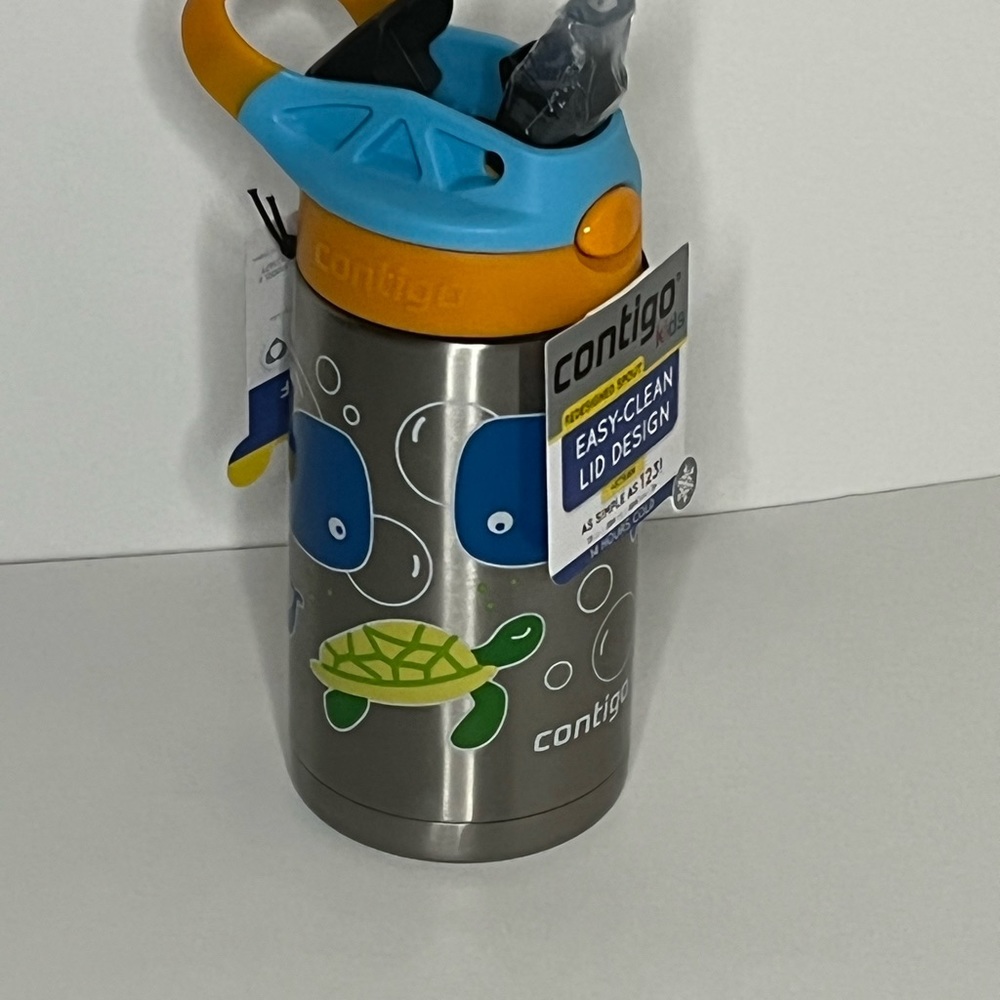 Contigo Kids Stainless Steel Water Bottle with Redesigned AUTOSPOUT Straw, 13 oz